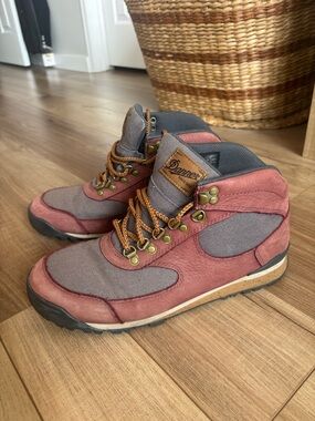 Danner Men's Red and Gray Hiking Boots - Danner